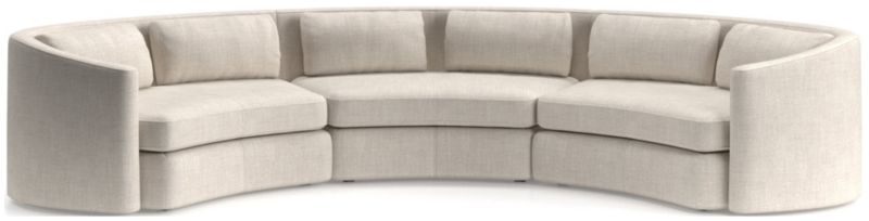 Nouveau 3-Piece Curved Sectional Sofa - image 0 of 6