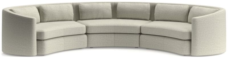 Nouveau 3-Piece Curved Sectional Sofa - image 0 of 6