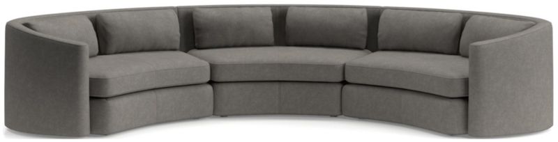 Nouveau 3-Piece Curved Sectional Sofa - image 0 of 6