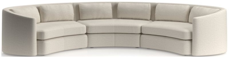 Nouveau 3-Piece Curved Sectional Sofa - image 0 of 6