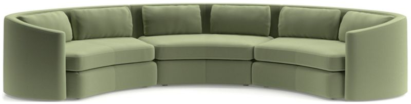 Nouveau 3-Piece Curved Sectional Sofa - image 0 of 6