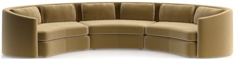 Nouveau 3-Piece Curved Sectional Sofa - image 0 of 6