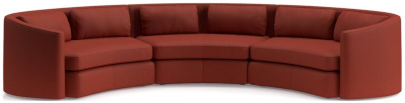 Nouveau 3-Piece Curved Sectional Sofa - image 0 of 6