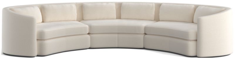 Nouveau 3-Piece Curved Sectional Sofa - image 0 of 6