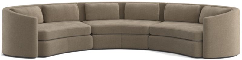 Nouveau 3-Piece Curved Sectional Sofa - image 0 of 6