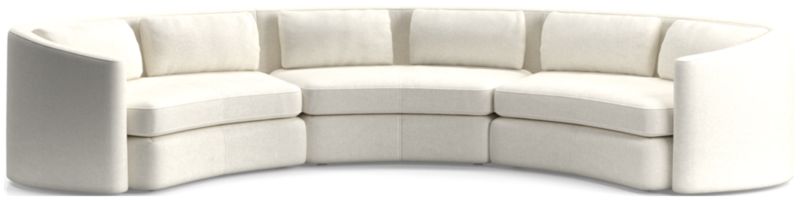 Nouveau 3-Piece Curved Sectional Sofa - image 0 of 6