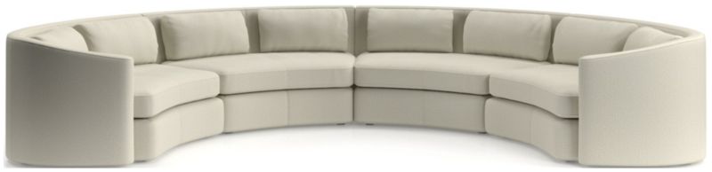 Nouveau 4-Piece Curved Sectional Sofa - image 0 of 6