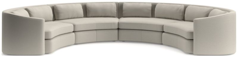 Nouveau 4-Piece Curved Sectional Sofa - image 0 of 6