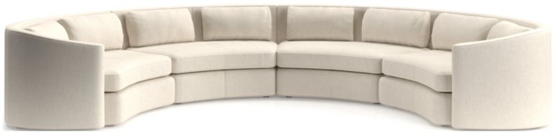 Nouveau 4-Piece Curved Sectional Sofa - image 0 of 6