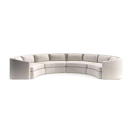 Nouveau 4-Piece Curved Sectional Sofa