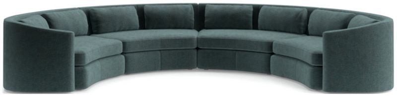 Nouveau 4-Piece Curved Sectional Sofa - image 0 of 6