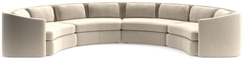 Nouveau 4-Piece Curved Sectional Sofa - image 0 of 6