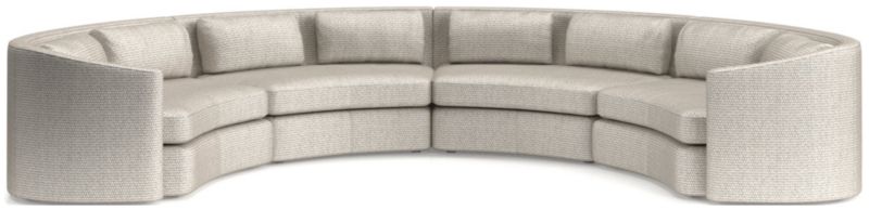 Nouveau 4-Piece Curved Sectional Sofa - image 0 of 6