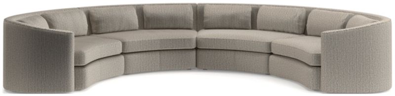 Nouveau 4-Piece Curved Sectional Sofa - image 0 of 6