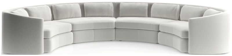 Nouveau 4-Piece Curved Sectional Sofa - image 0 of 6