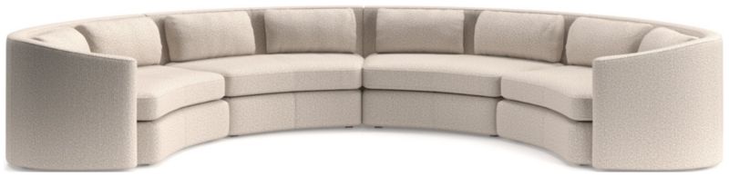 Nouveau 4-Piece Curved Sectional Sofa - image 0 of 6