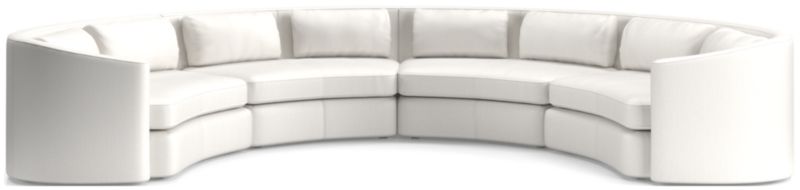 Nouveau 4-Piece Curved Sectional Sofa - image 0 of 6