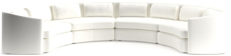 Nouveau 4-Piece Curved Sectional Sofa - image 0 of 6