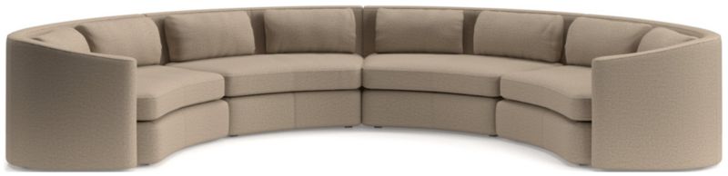 Nouveau 4-Piece Curved Sectional Sofa - image 0 of 6