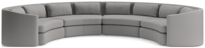 Nouveau 4-Piece Curved Sectional Sofa - image 0 of 6