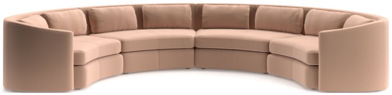 Nouveau 4-Piece Curved Sectional Sofa - image 0 of 6