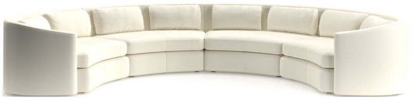 Nouveau 4-Piece Curved Sectional Sofa - image 0 of 6