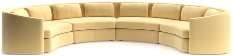 Nouveau 4-Piece Curved Sectional Sofa - image 0 of 6