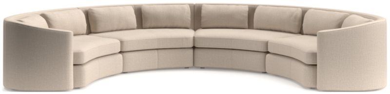 Nouveau 4-Piece Curved Sectional Sofa - image 0 of 6