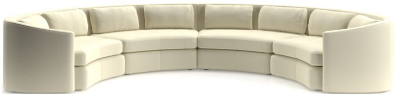 Nouveau 4-Piece Curved Sectional Sofa - image 0 of 6