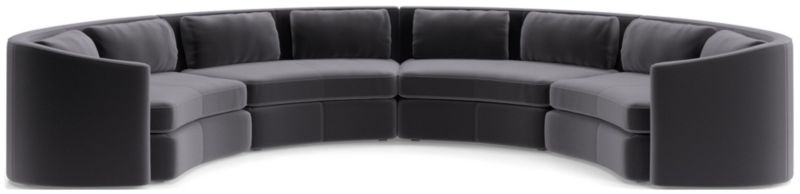 Nouveau 4-Piece Curved Sectional Sofa - image 0 of 6