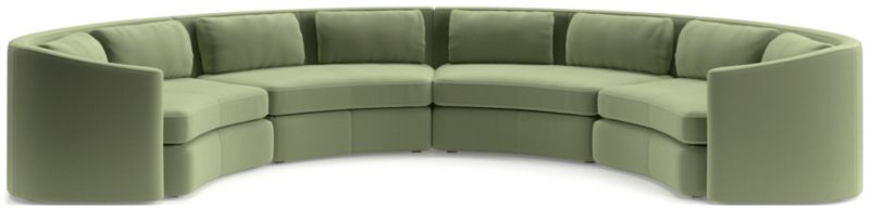 Nouveau 4-Piece Curved Sectional Sofa - image 0 of 6