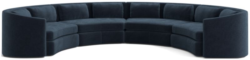 Nouveau 4-Piece Curved Sectional Sofa - image 0 of 6