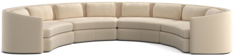 Nouveau 4-Piece Curved Sectional Sofa - image 0 of 6