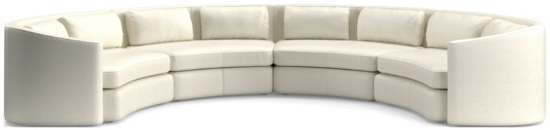 Nouveau 4-Piece Curved Sectional Sofa - image 0 of 6