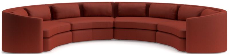 Nouveau 4-Piece Curved Sectional Sofa - image 0 of 6