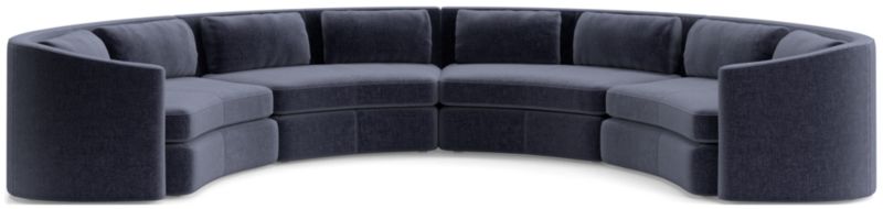 Nouveau 4-Piece Curved Sectional Sofa - image 0 of 6