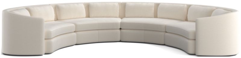 Nouveau 4-Piece Curved Sectional Sofa - image 0 of 6