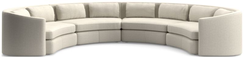 Nouveau 4-Piece Curved Sectional Sofa - image 0 of 6