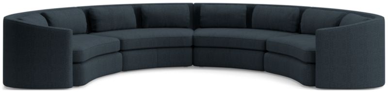 Nouveau 4-Piece Curved Sectional Sofa - image 0 of 6