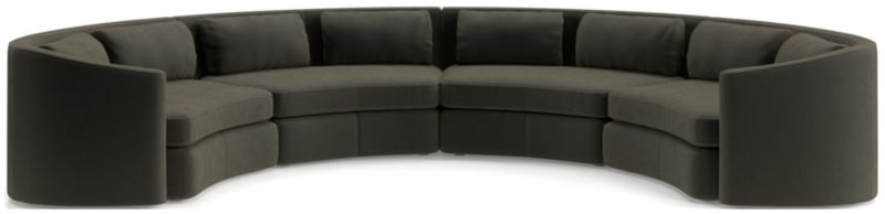 Nouveau 4-Piece Curved Sectional Sofa - image 0 of 6