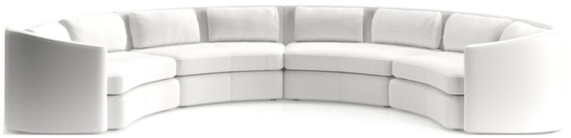 Nouveau 4-Piece Curved Sectional Sofa - image 0 of 6