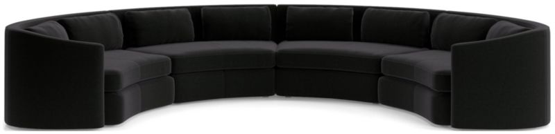 Nouveau 4-Piece Curved Sectional Sofa - image 0 of 6