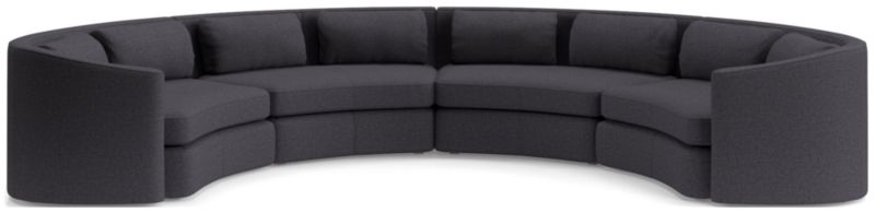 Nouveau 4-Piece Curved Sectional Sofa - image 0 of 6