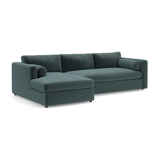 Aris Deep 2-Piece Left-Arm Chaise Sectional Bench Sofa