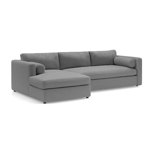 Aris Deep 2-Piece Left-Arm Chaise Sectional Bench Sofa