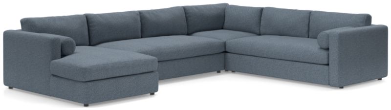 Aris Deep 4-Piece Left-Arm Chaise Sectional Sofa - image 0 of 6