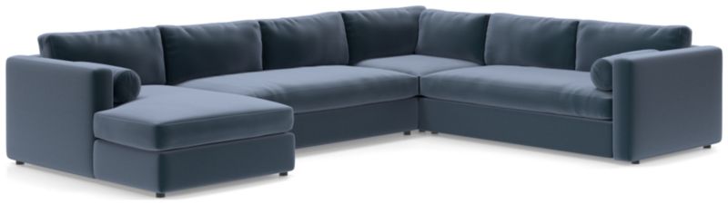 Aris Deep 4-Piece Left-Arm Chaise Sectional Sofa - image 0 of 5