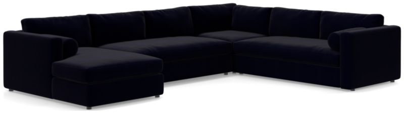 Aris Deep 4-Piece Left-Arm Chaise Sectional Sofa - image 0 of 5