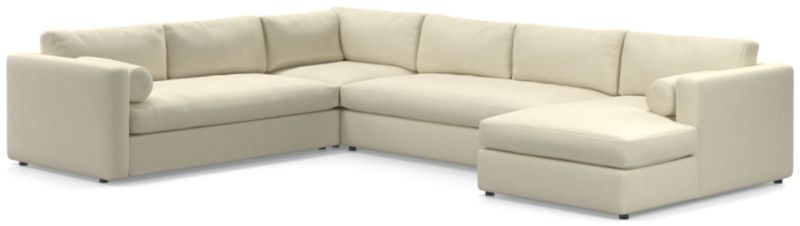 Aris Deep 4-Piece Right-Arm Chaise Sectional Sofa - image 0 of 5