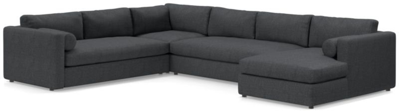 Aris Deep 4-Piece Right-Arm Chaise Sectional Sofa - image 0 of 5